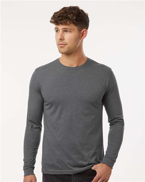 Heather Heavy Metal CVC Long Sleeve T-Shirt - 6211