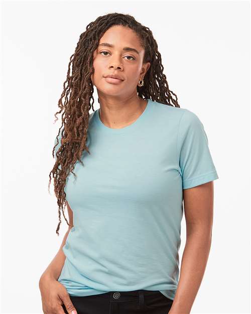 Heather Ice Blue Combed CVC T-Shirt - 602CVC