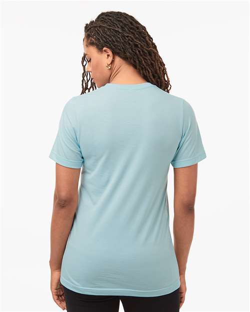 Heather Ice Blue Combed CVC T-Shirt - 602CVC