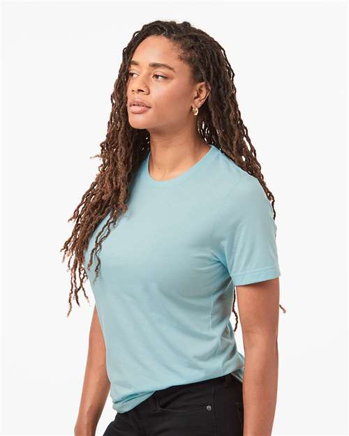 Heather Ice Blue Combed CVC T-Shirt - 602CVC