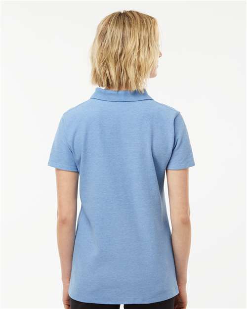Heather Light Blue Women's 50/50 Sport Pique Polo - 401