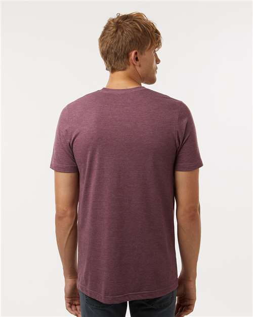 Heather Maroon Combed CVC T-Shirt - 602CVC