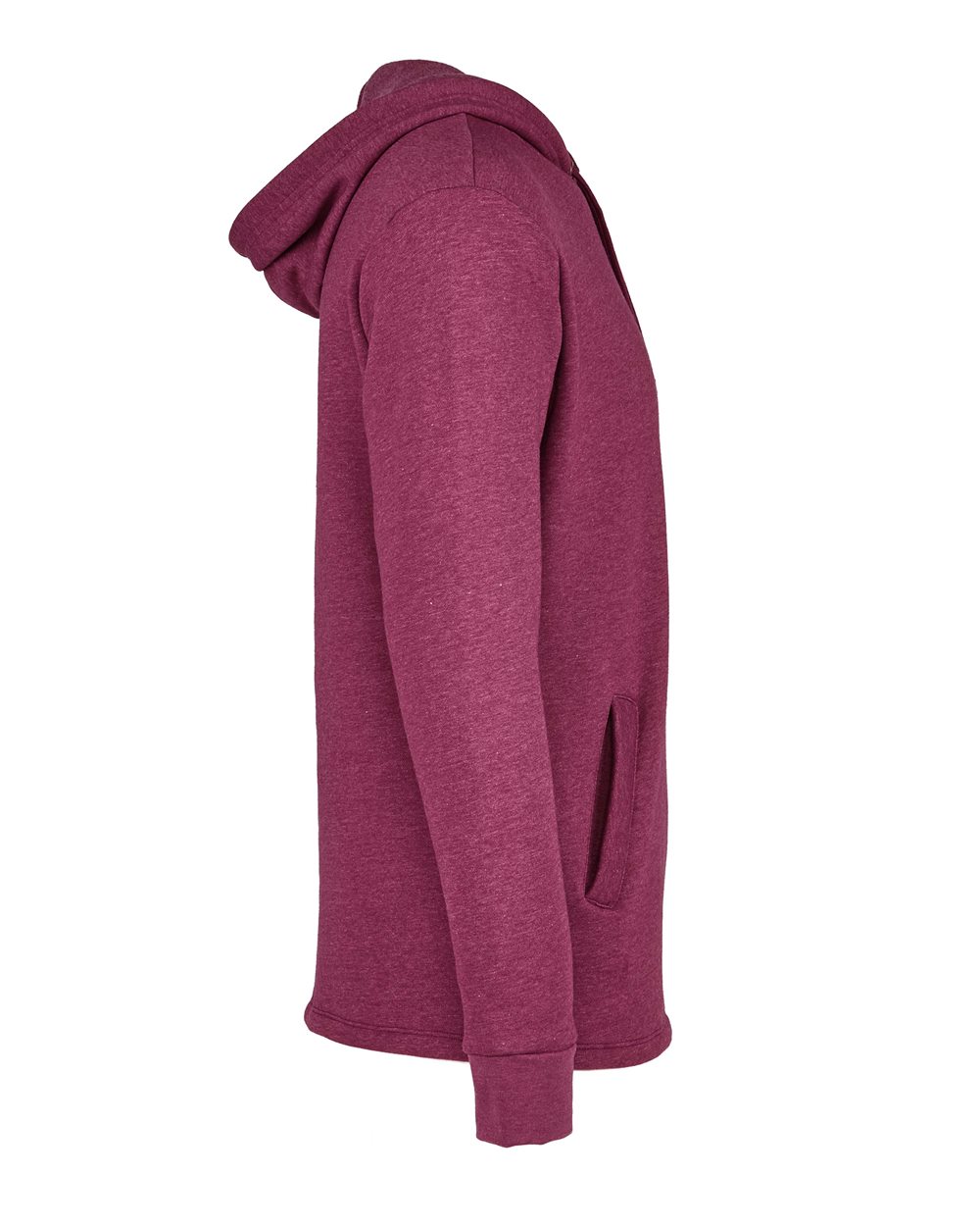 Heather Maroon Malibu Welt Pocket Hoodie - 9300