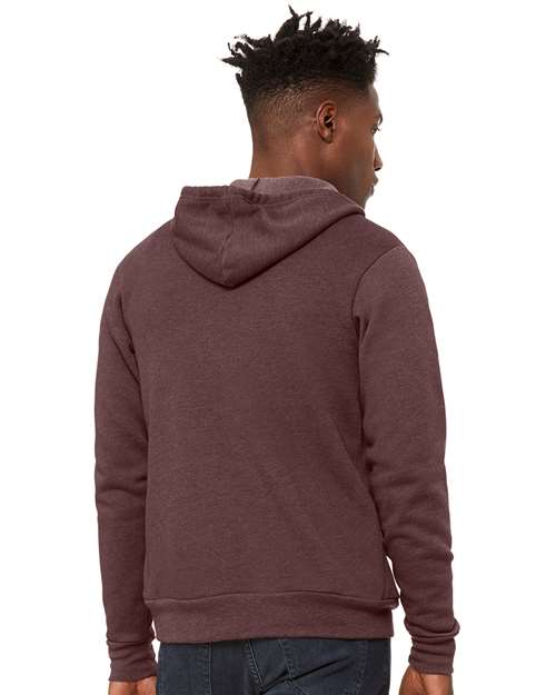 Heather Maroon Sponge Fleece Full-Zip Hoodie - 3739
