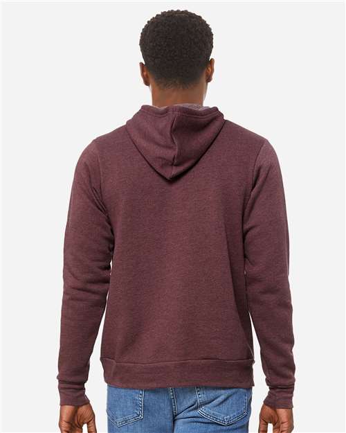 Heather Maroon Sponge Fleece Hoodie - 3719