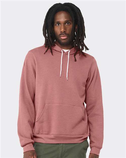 Heather Mauve Sponge Fleece Hoodie - 3719