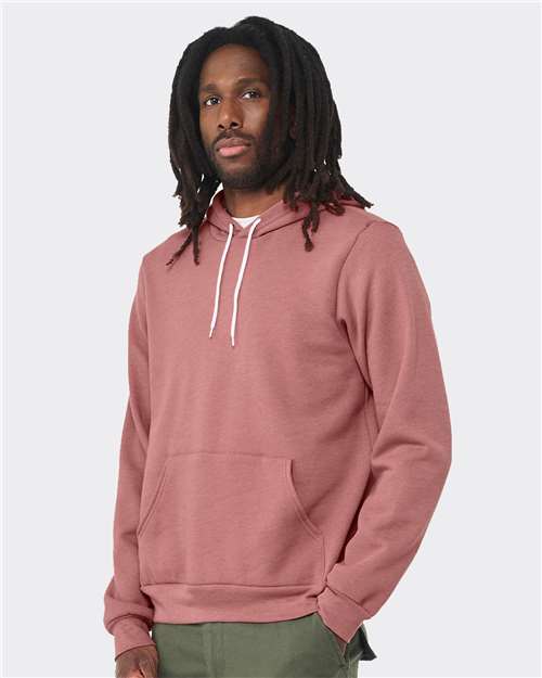 Heather Mauve Sponge Fleece Hoodie - 3719
