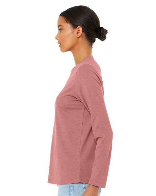 Heather Mauve Women’s Jersey Long Sleeve Tee - 6500
