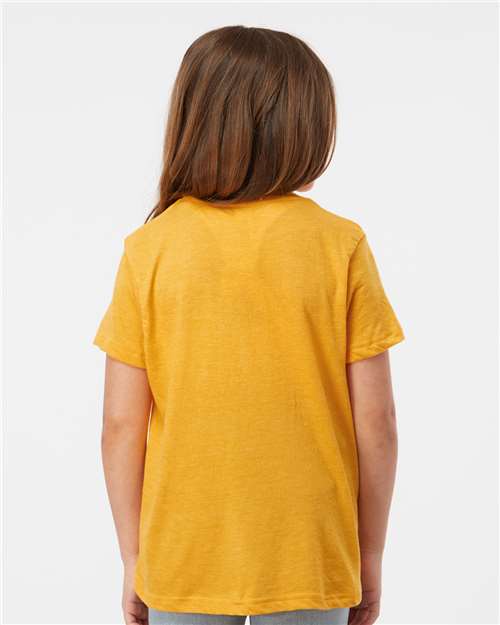 Heather Mellow Yellow Youth Fine Jersey T-Shirt - 235
