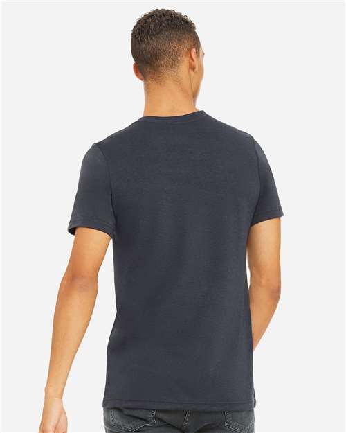 Heather Midnight Navy CVC Jersey Tee - 3001CVC