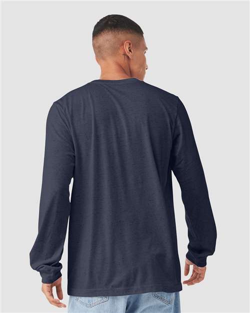 Heather Midnight Navy Heather CVC Long Sleeve Tee - 3501CVC