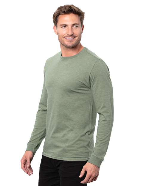 Heather Military Green Epic CVC Long Sleeve T-Shirt - T3001