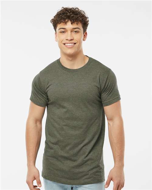 Heather Military Green Fine Jersey T-Shirt - 202