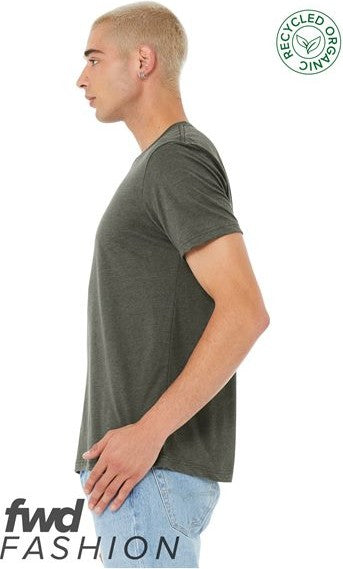 Heather Military Green FWD Fashion Jersey Recycled Organic Tee - 3001RCY