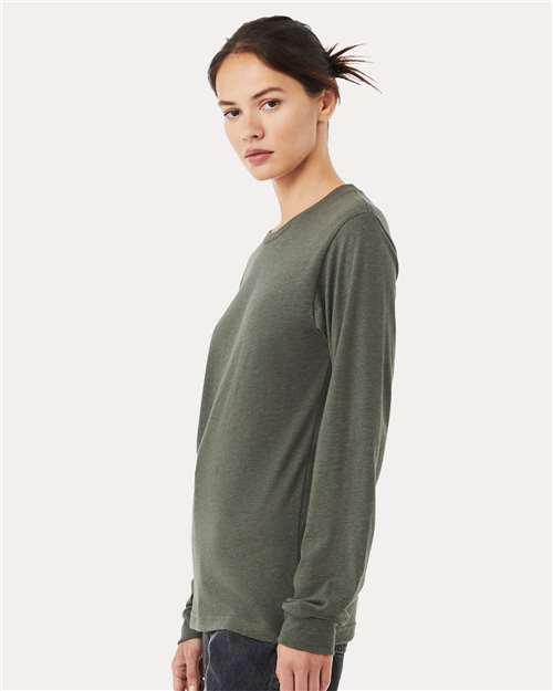 Heather Military Green Heather CVC Long Sleeve Tee - 3501CVC