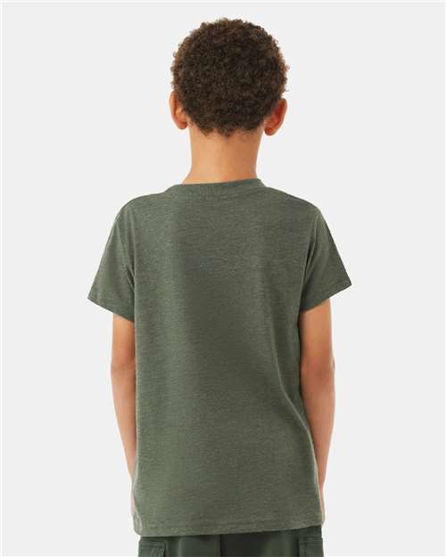 Heather Military Green Youth CVC Jersey Tee - 3001YCVC