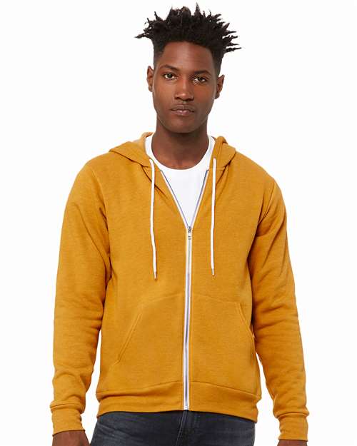Heather Mustard Sponge Fleece Full-Zip Hoodie - 3739