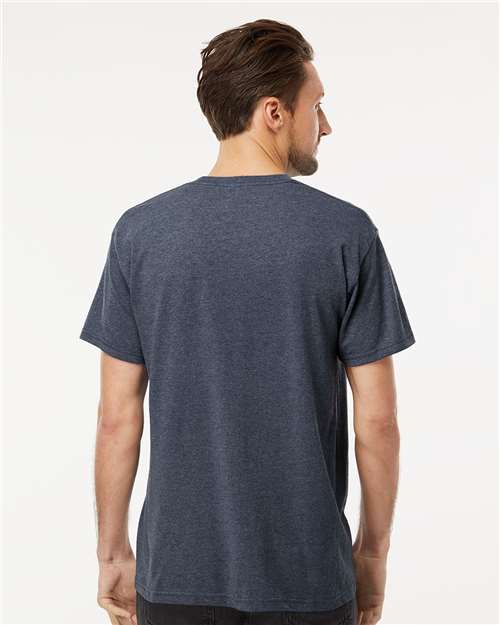 Heather Navy Gold Soft Touch T-Shirt - 4800