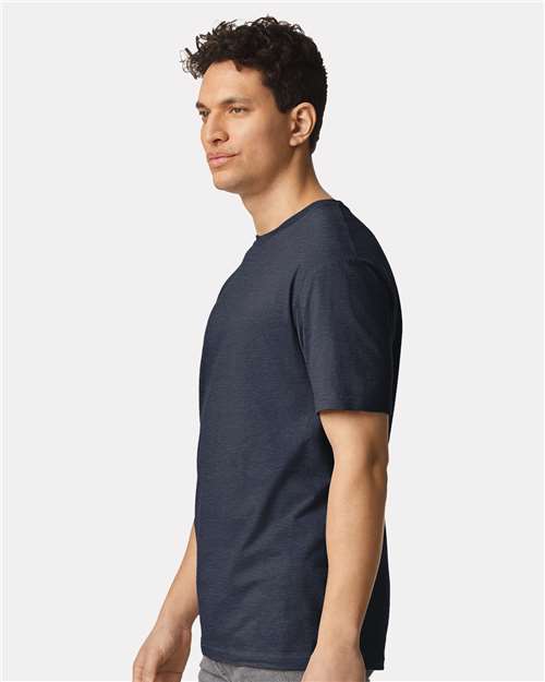Heather Navy Light Cotton T-Shirt - 3000
