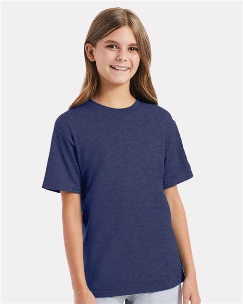Heather Navy Perfect-T Youth T-Shirt - 498Y