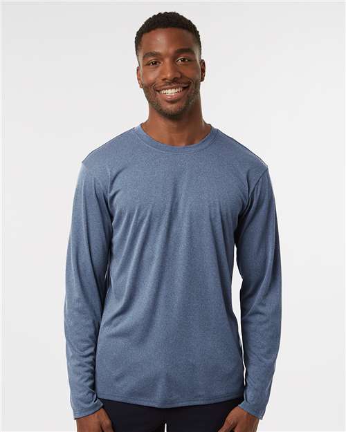 Heather Navy Pro-Lock Performance Long Sleeve T-Shirt - 48400