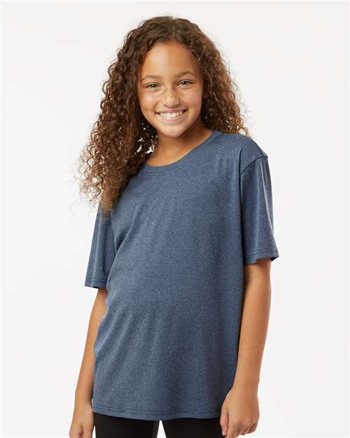 Heather Navy Pro-Lock Youth Performance T-Shirt - 48000Y