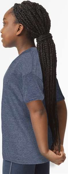 Heather Navy Softstyle® Youth T-Shirt - 64000B
