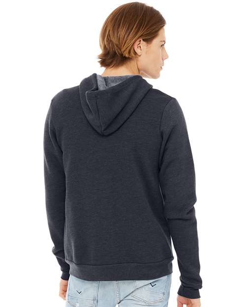 Heather Navy Sponge Fleece Full-Zip Hoodie - 3739