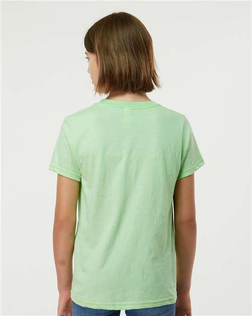 Heather Neo Mint Youth Fine Jersey T-Shirt - 235