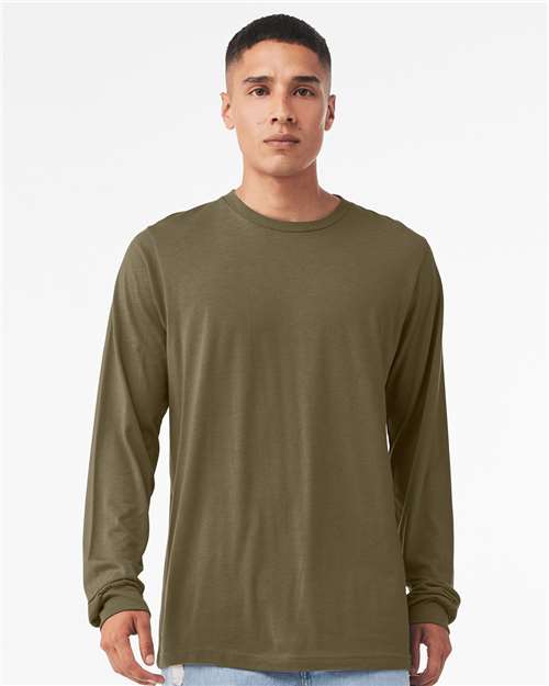 Heather Olive Heather CVC Long Sleeve Tee - 3501CVC