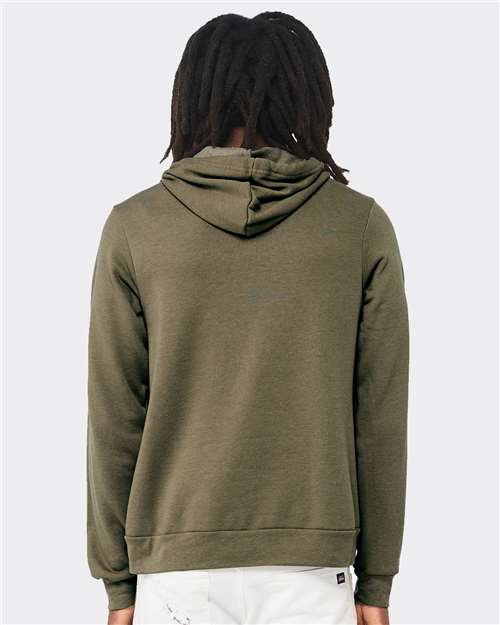 Heather Olive Sponge Fleece Hoodie - 3719