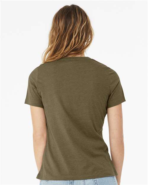Heather Olive Women’s Relaxed Fit Heather CVC Tee - 6400CVC