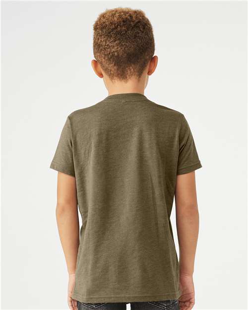 Heather Olive Youth CVC Jersey Tee - 3001YCVC
