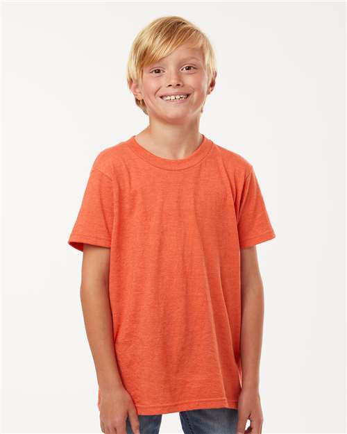 Heather Orange Youth Fine Jersey T-Shirt - 235