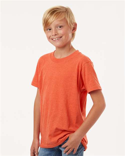 Heather Orange Youth Fine Jersey T-Shirt - 235