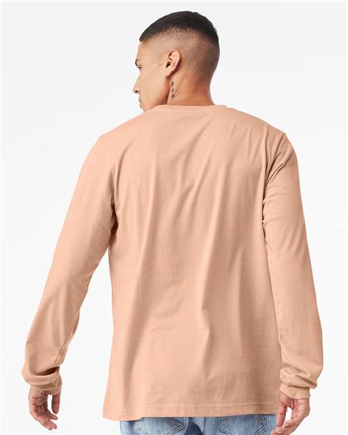 Heather Peach Heather CVC Long Sleeve Tee - 3501CVC