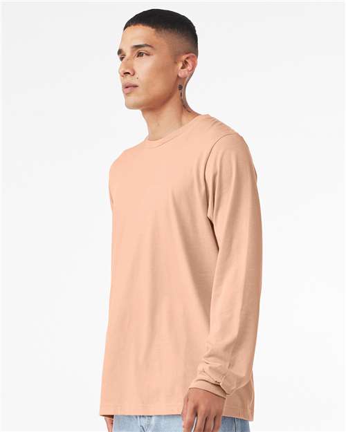 Heather Peach Heather CVC Long Sleeve Tee - 3501CVC