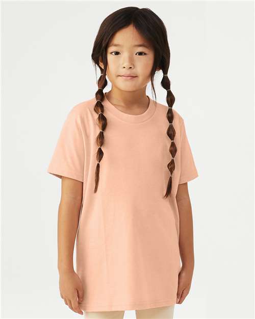 Heather Peach Youth CVC Jersey Tee - 3001YCVC