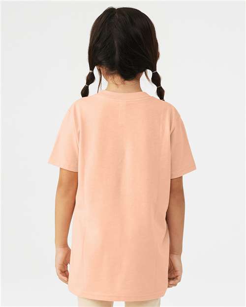 Heather Peach Youth CVC Jersey Tee - 3001YCVC