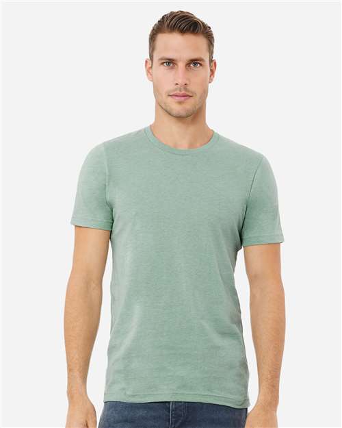 Heather Prism Dusty Blue CVC Jersey Tee - 3001CVC