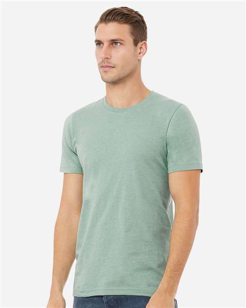 Heather Prism Dusty Blue CVC Jersey Tee - 3001CVC
