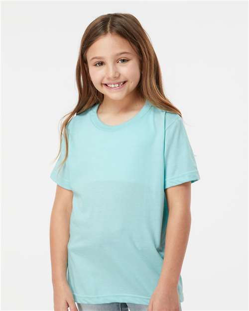 Heather Purist Blue Youth Fine Jersey T-Shirt - 235