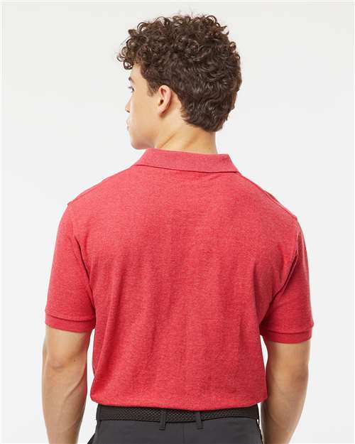 Heather Red 50/50 Sport Pique Polo - 400