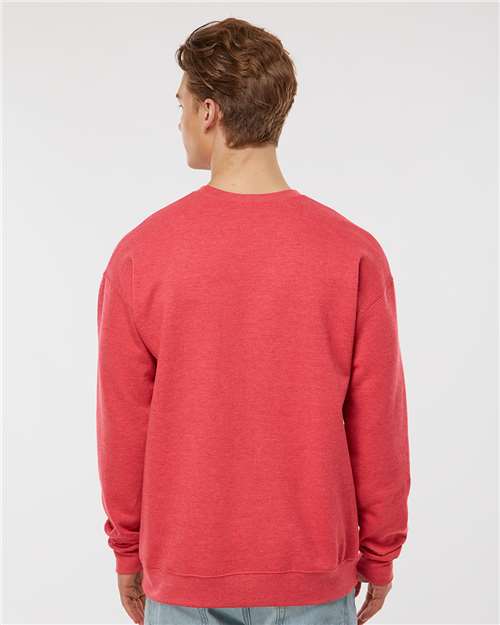Heather Red Fleece Crewneck Sweatshirt - 340