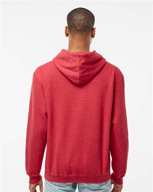 Heather Red Fleece Hooded Sweatshirt - 320