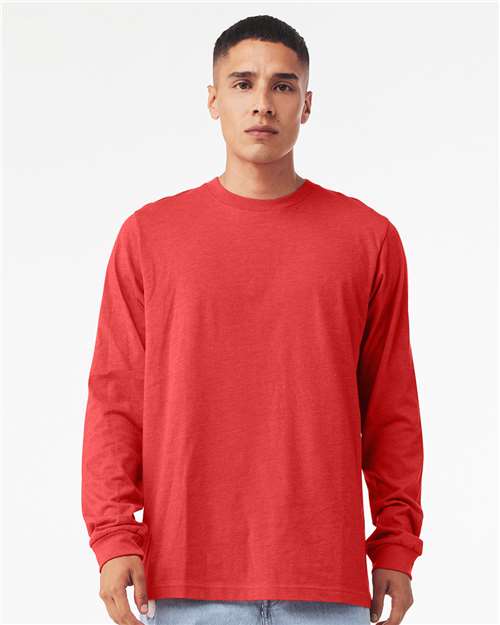 Heather Red Heather CVC Long Sleeve Tee - 3501CVC