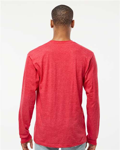 Heather Red Heavyweight Jersey Long Sleeve T-Shirt - 291