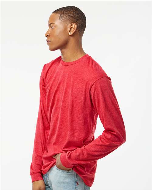 Heather Red Heavyweight Jersey Long Sleeve T-Shirt - 291