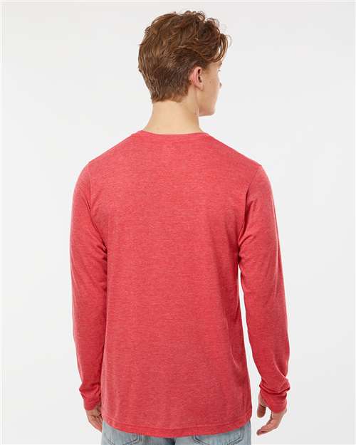 Heather Red Poly-Rich Long Sleeve T-Shirt - 242