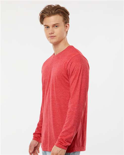 Heather Red Poly-Rich Long Sleeve T-Shirt - 242